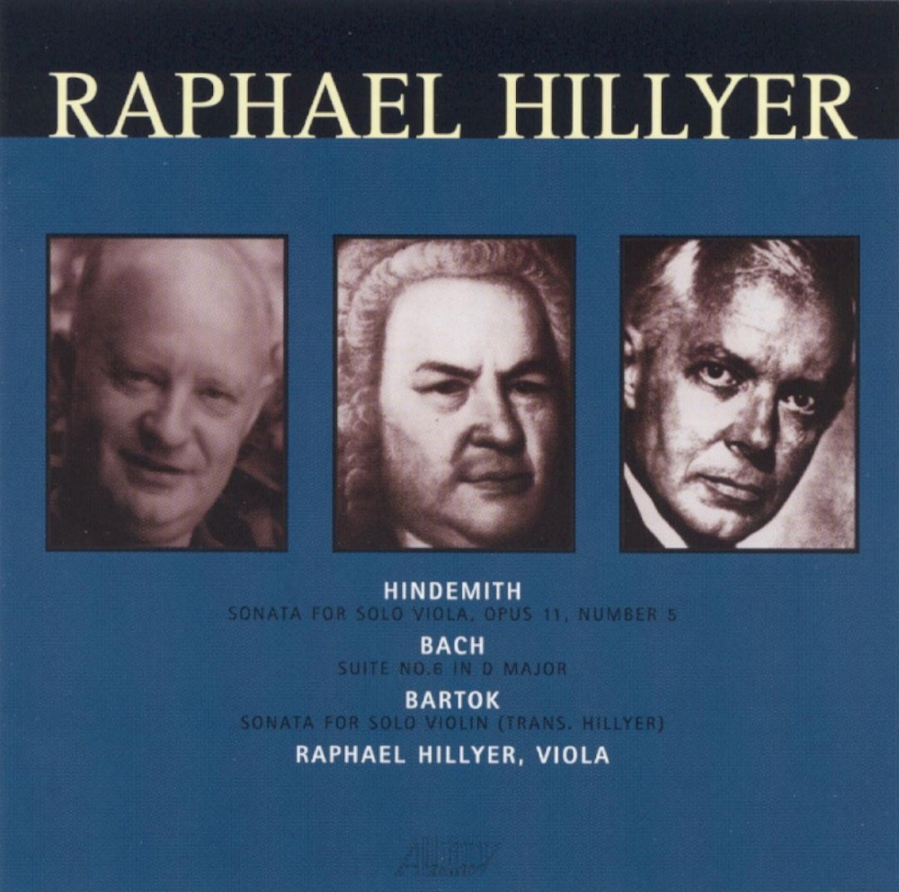 Raphael Hillyer Plays Hindemith, Bach & Bartók (image for) Raphael Hillyer Plays Hindemith, Bach & Bartók