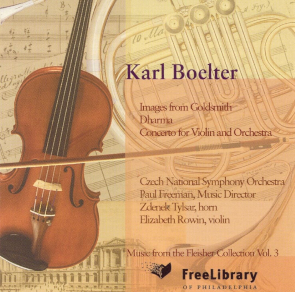 Music From The Fleisher Collection, Vol. 3-Karl Boelter (image for) Music From The Fleisher Collection, Vol. 3-Karl Boelter