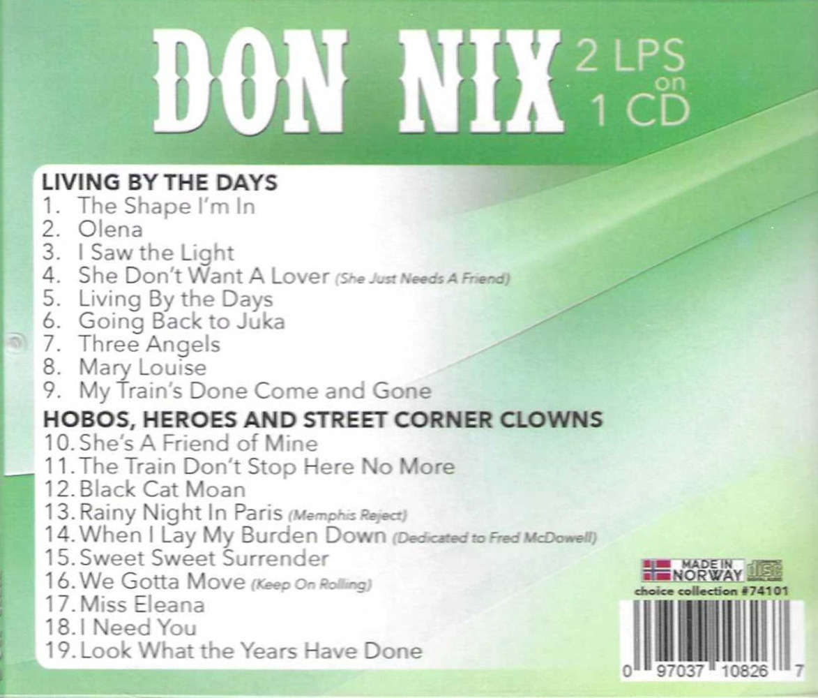 (image for) 2 LPs on 1 CD-Living By The Days-Hobos, Heroes & Street Corner