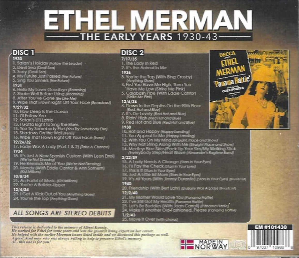 (image for) Early Years - 1930-1943 - 40 Cuts-All Stereo Debuts (2 CD)