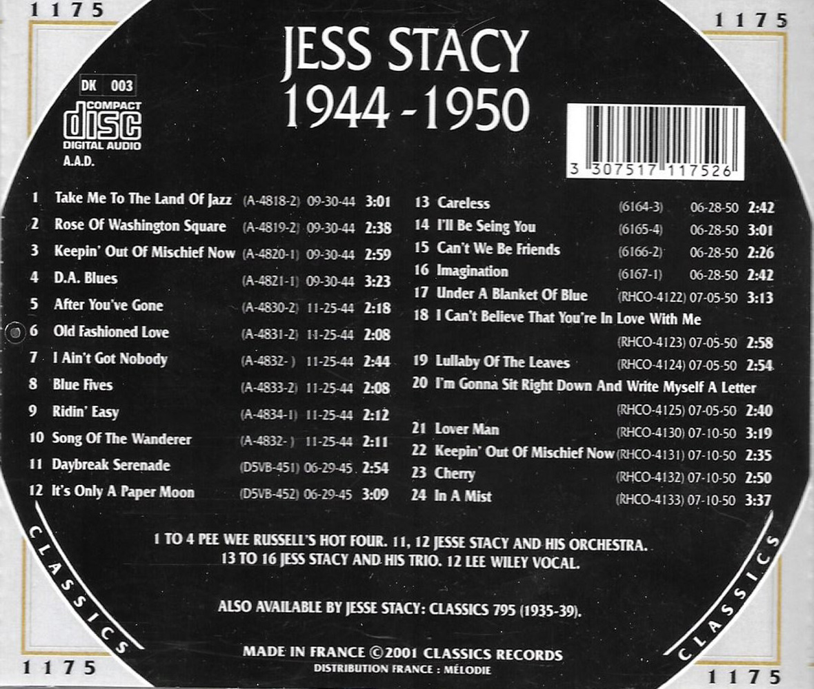 (image for) Chronological Jess Stacy 1944-1950