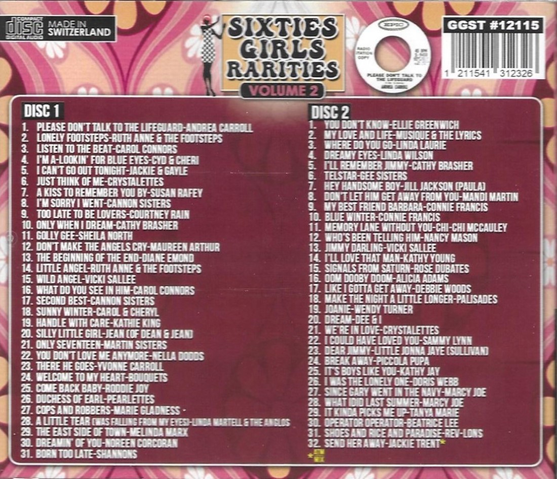 (image for) Sixties Girls Rarities, Volume 2 - 63 Cuts - 100% Stereo Debuts (2 CD)
