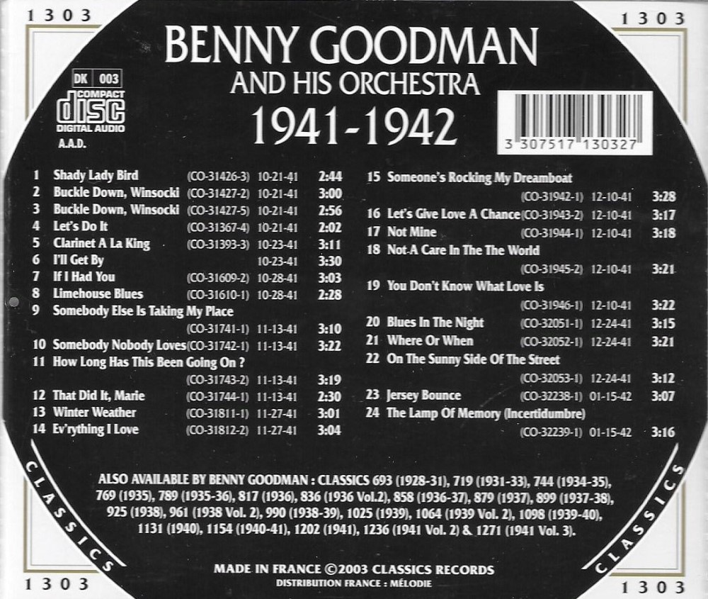 (image for) The Chronological Benny Goodman And His Orchestra-1941-1942