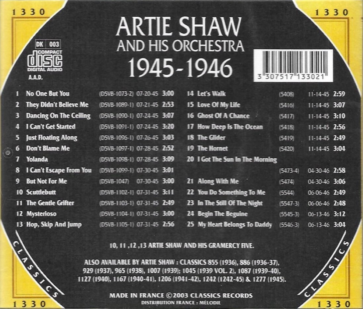 (image for) The Chronological Artie Shaw And His Orchestra-1945-1946