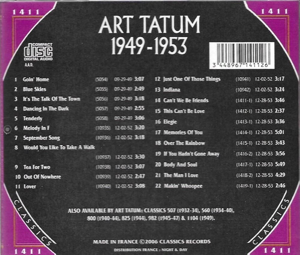 (image for) Chronological Art Tatum 1949-1953