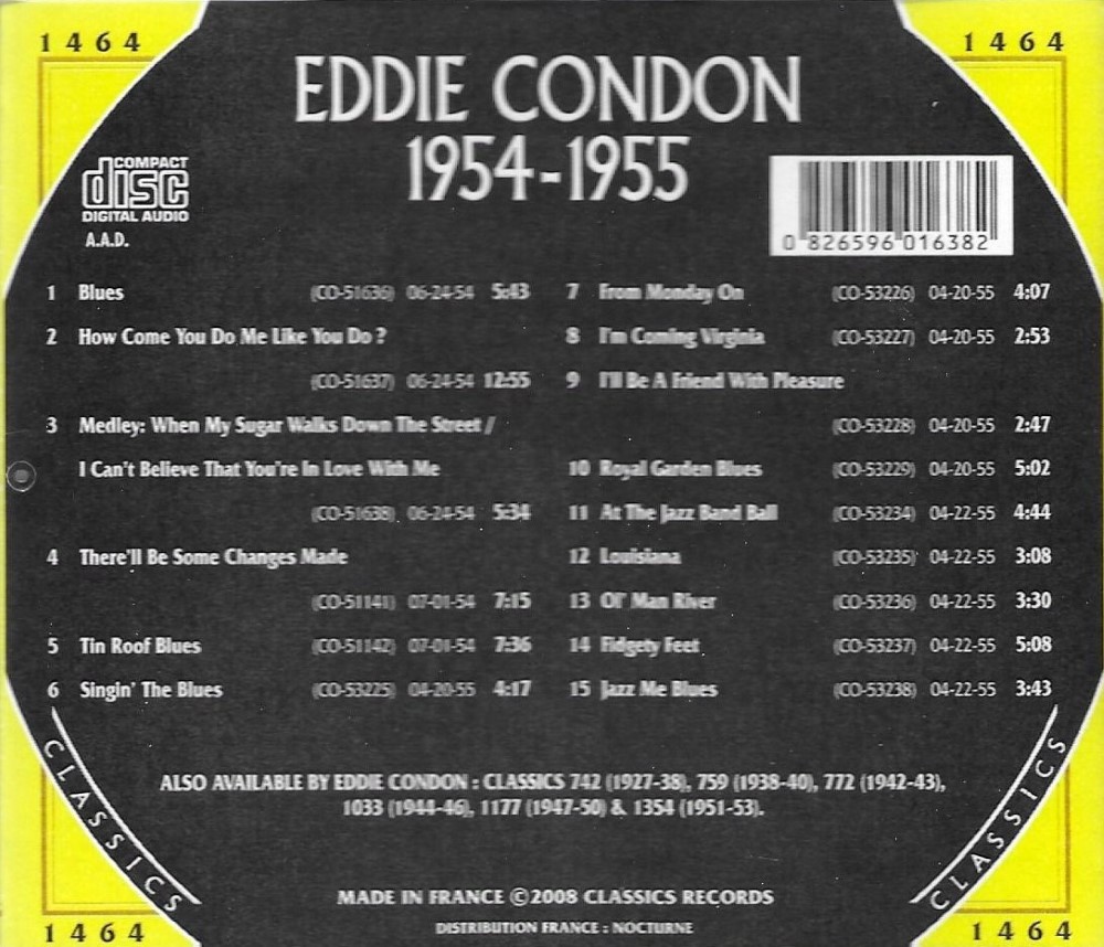 (image for) Chronological Eddie Condon 1954-1955