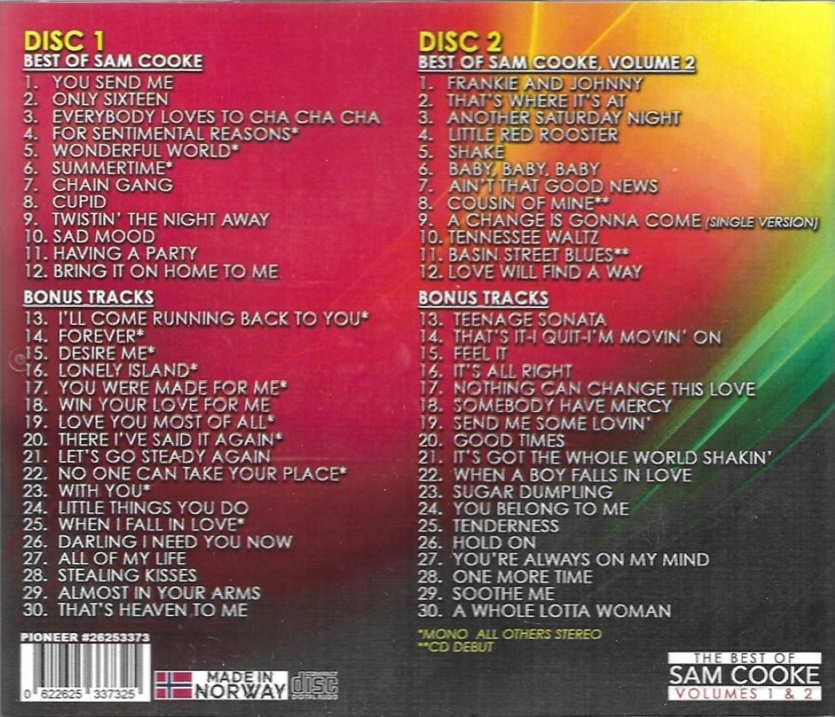 (image for) All His Chart Hits-The Best Of Sam Cooke, Volumes 1 & 2 (2 CD)