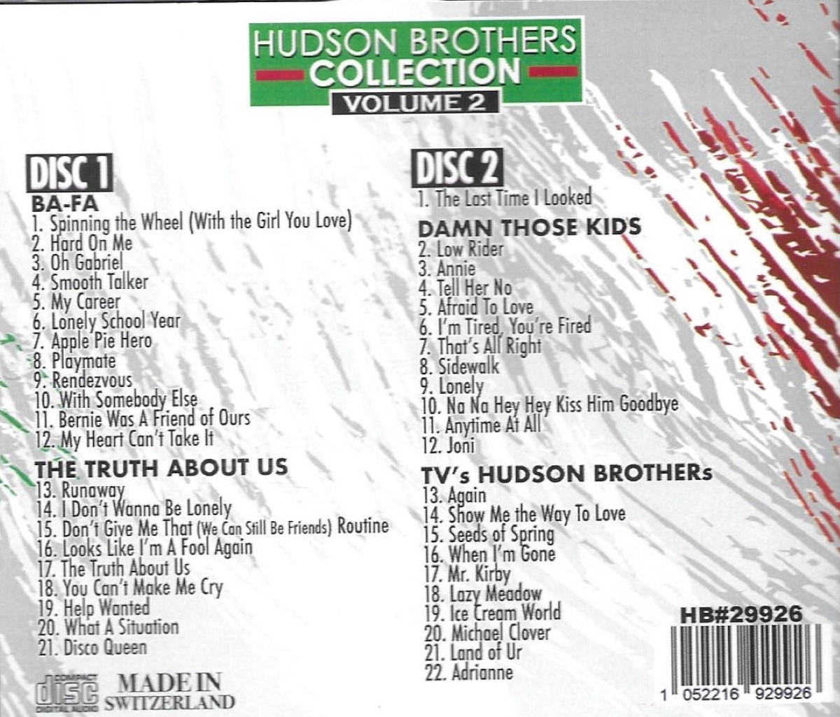 (image for) 4 LPs on 2 CDs-Hudson Brother Collection, Volume 2 (2 CD)