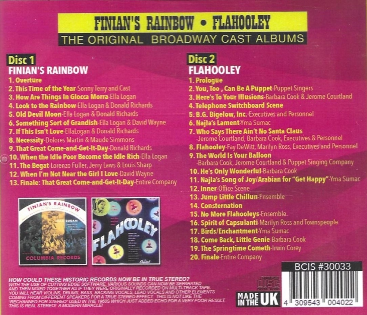 (image for) The Original Broadway Cast Albums - Finian's Rainbow & Flahooley