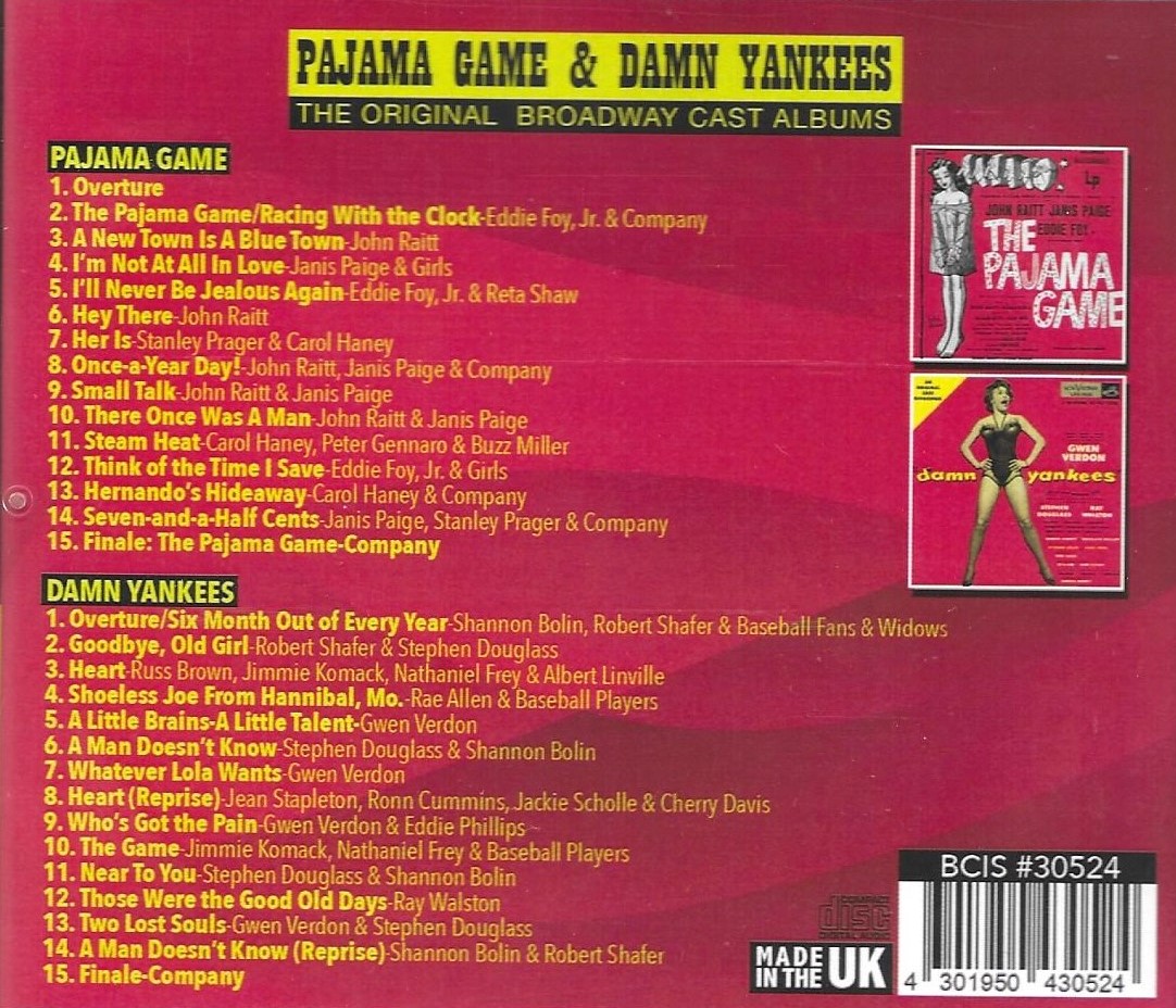 (image for) Pajama Game & Damn Yankees - First Time In Stereo (2 CD)