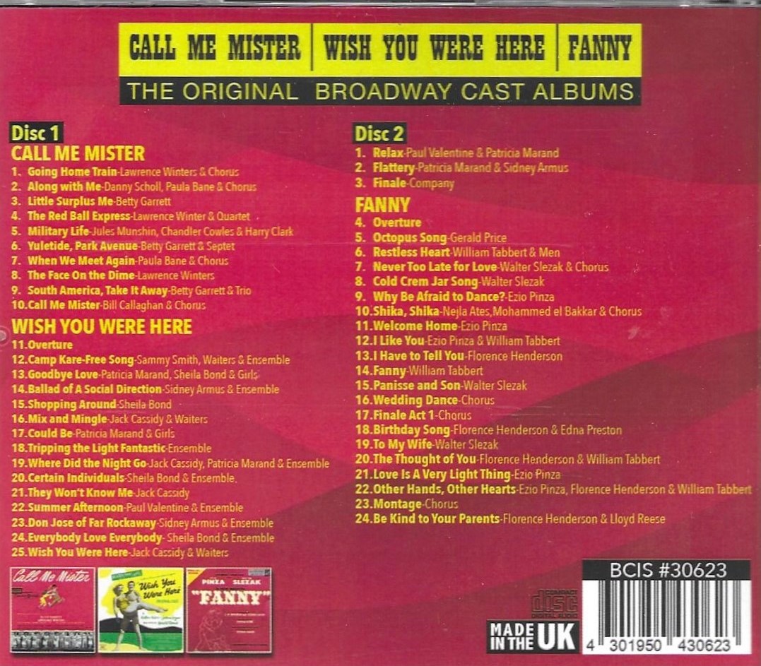 (image for) Call Me Mister, Wish You Were Here & Fanny - First Time In Stereo (2 CD)