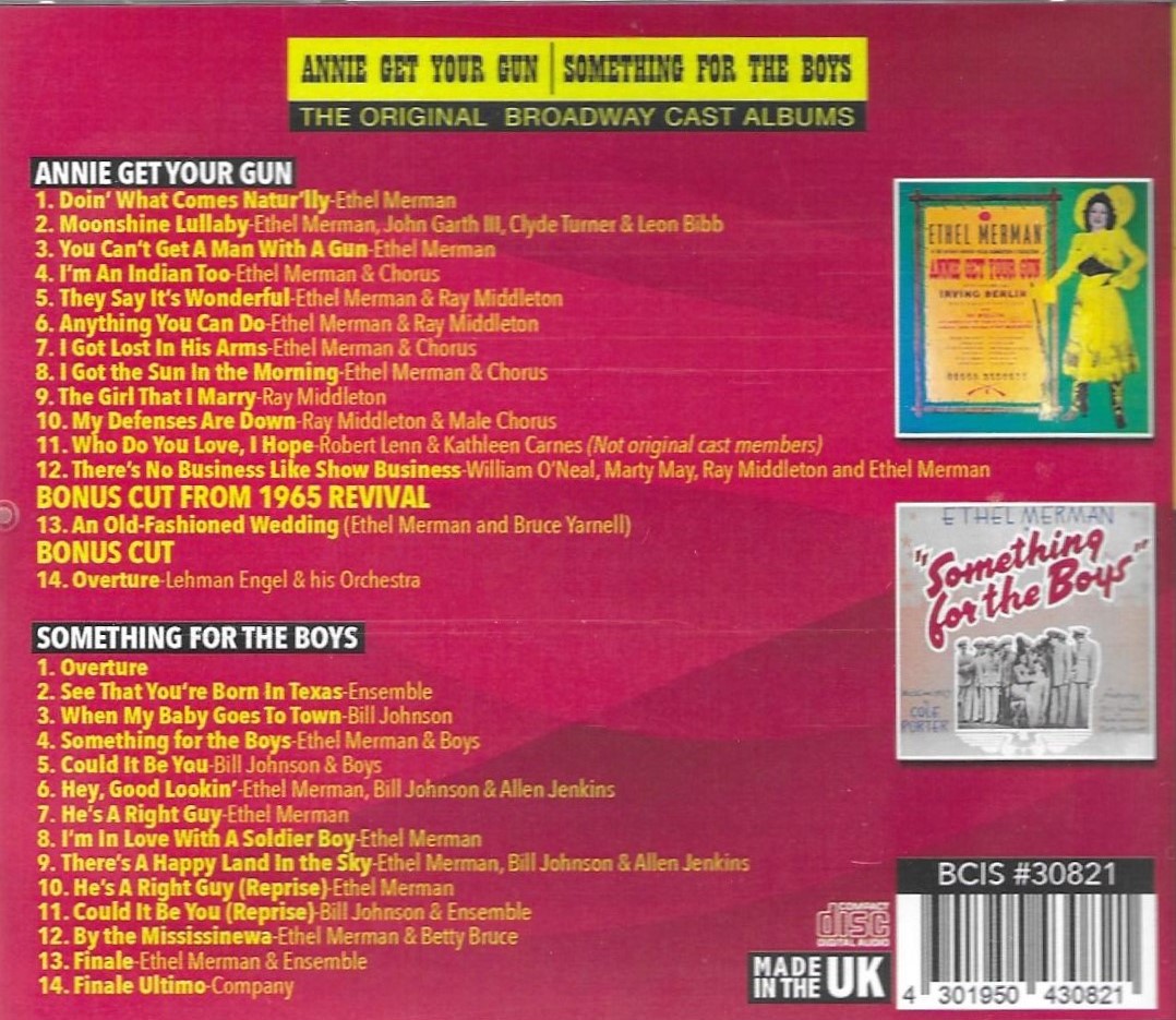 (image for) Annie Get Your Gun & Something For The Boys - Ethel Merman (2 CD)