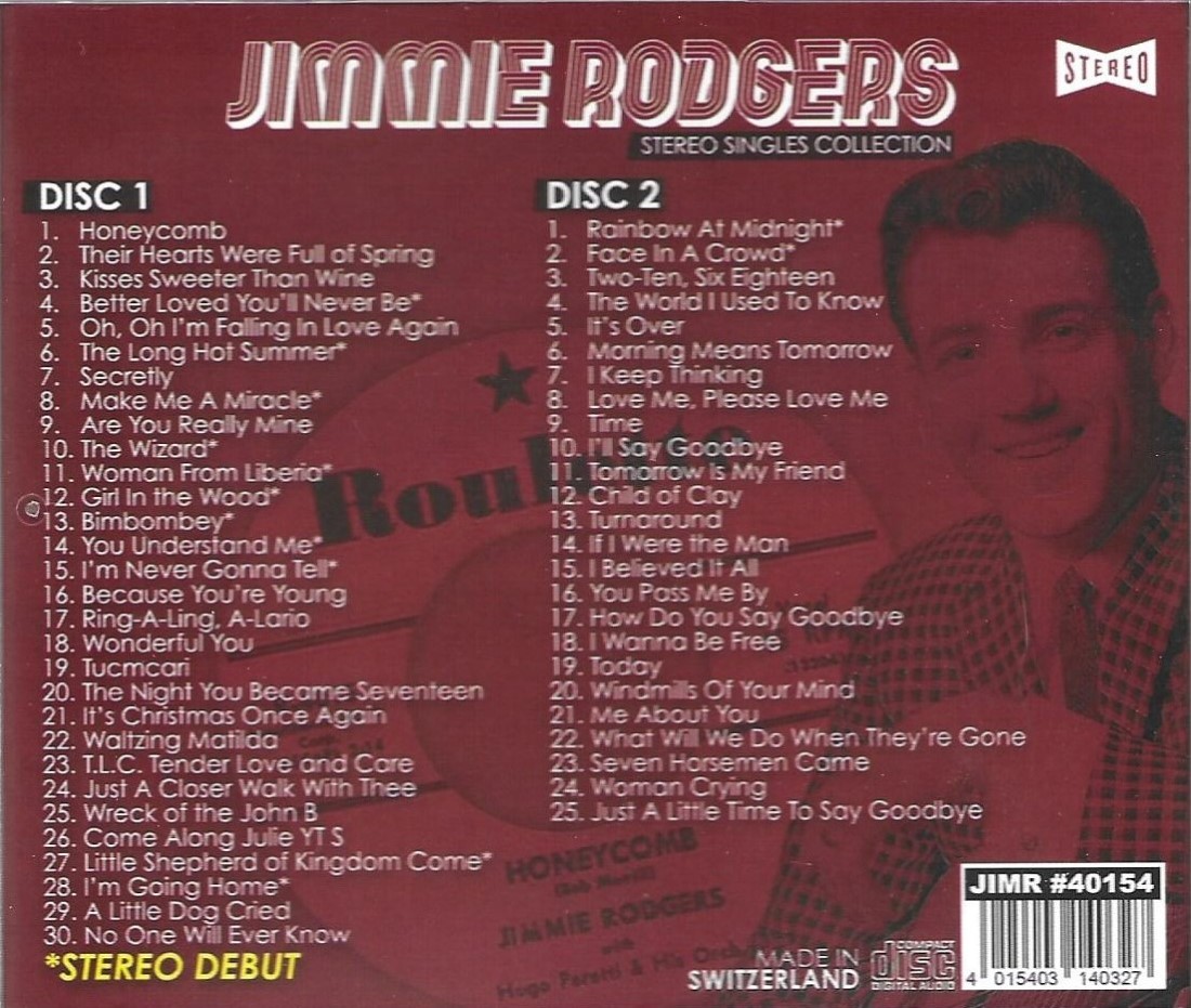 (image for) Stereo Singles Collection-Honeycomb - Jimmie Rodgers Anthology (2 CD)