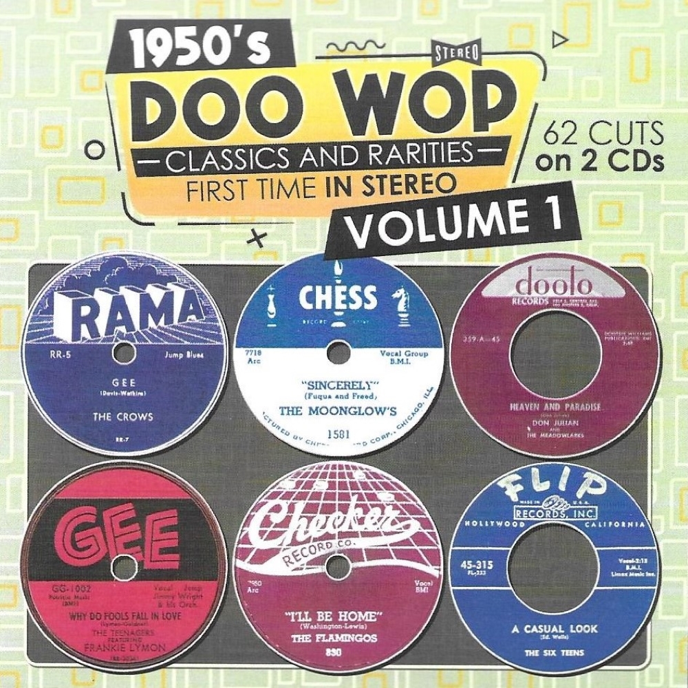 (image for) Fifties Doo Wop Classics and Rarities First Time In Stereo, Vol. 1-2 CDs-62 Cuts