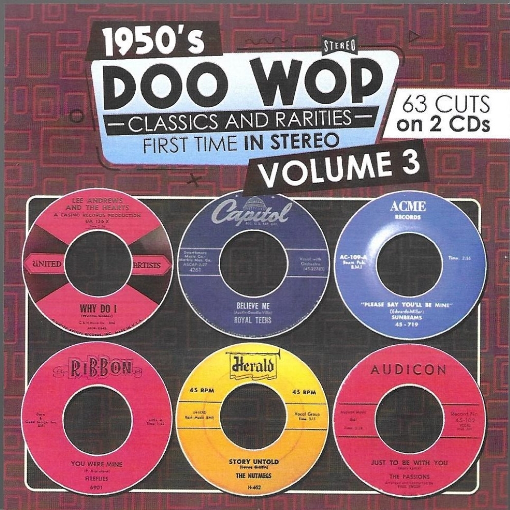(image for) Fifties Doo Wop Classics and Rarities First Time In Stereo, Vol. 3-2 CDs-65 Cuts