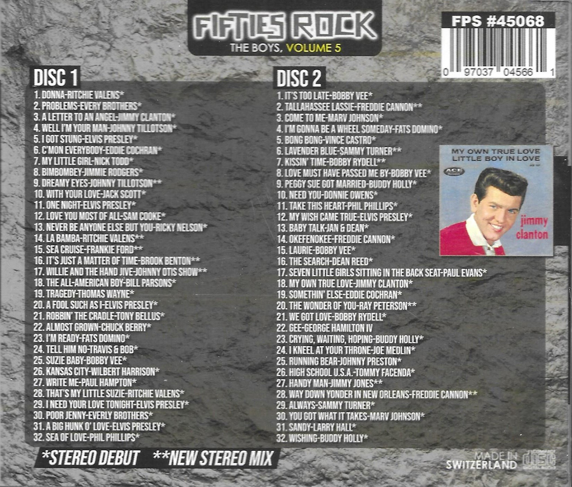 (image for) Fifties Rock- The Boys, Vol. 5-64 Cuts-100% First Time Stereo (2 CD)