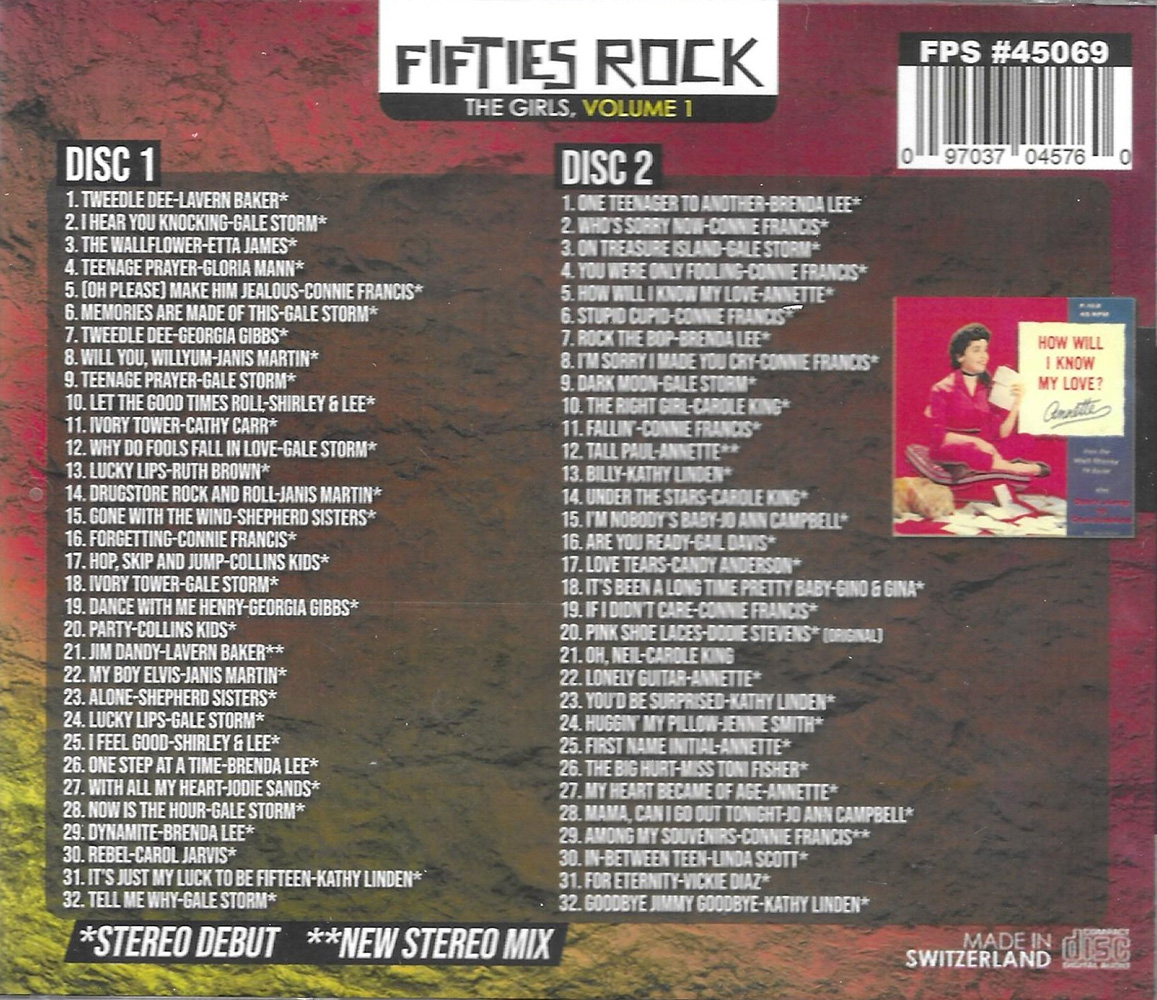 (image for) Fifties Rock- The Girls, Vol. 1-64 Cuts-100% First Time Stereo (2 CD)