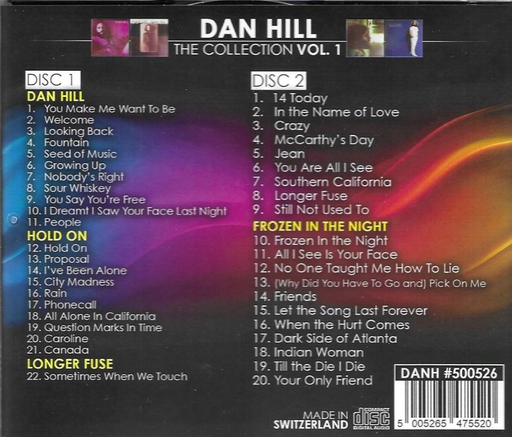 (image for) The Collection, Vol. 1 (Dan Hill-Hold On-Longer Fuse-Frozen In The Night) (2 CD)