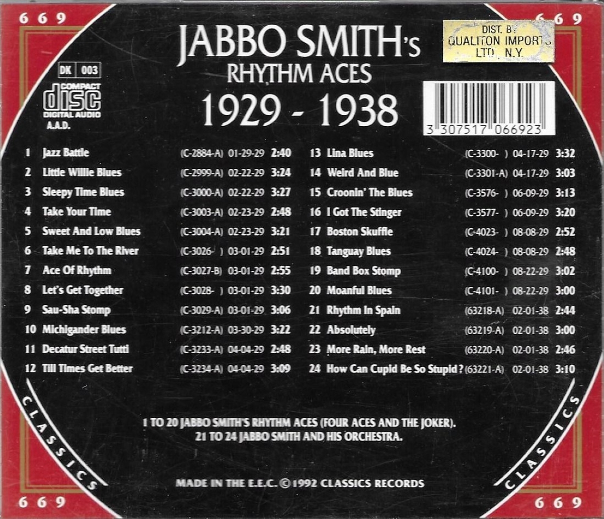 (image for) The Chronological Jabbo Smith's Rhythm Aces-1929-1938
