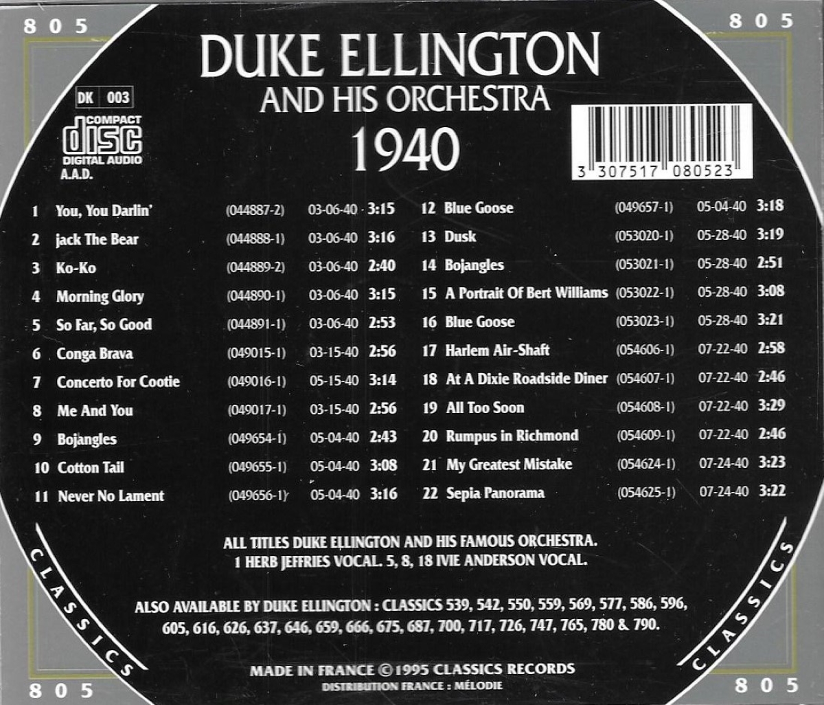 (image for) The Chronological Duke Ellington and His Orchestra-1940