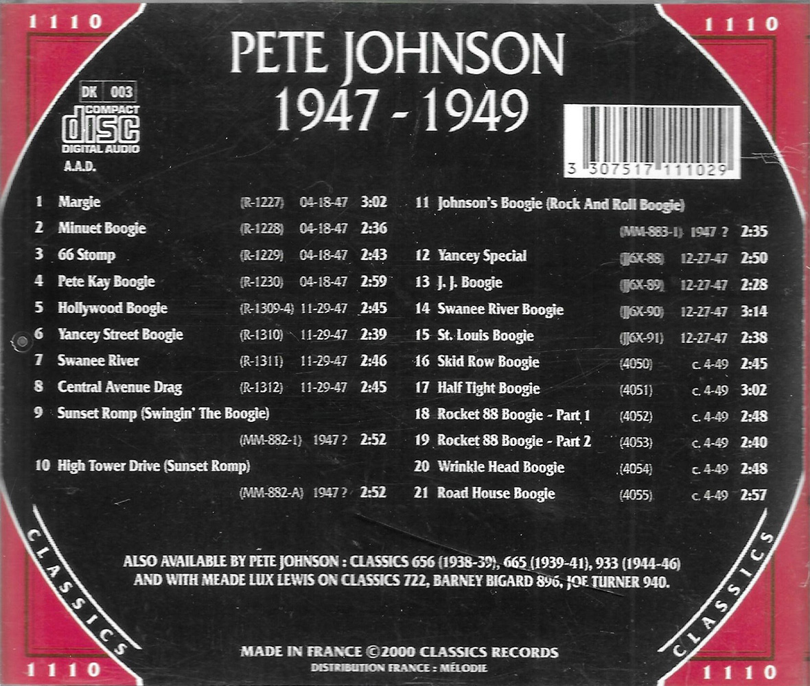 (image for) Chronological Pete Johnson 1947-1949