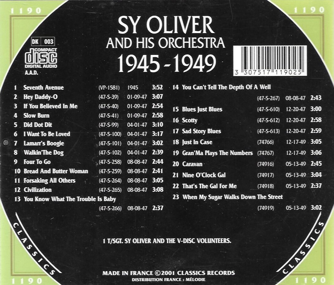 (image for) Chronological Sy Oliver And His Orchestra 1945-1949