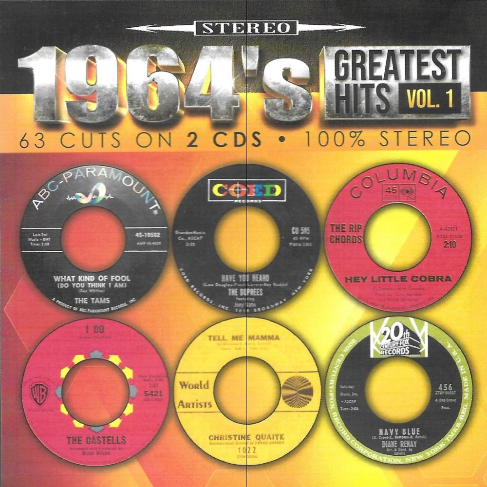 1964's Greatest Hits, Volume 1-63 Cuts-100% Stereo (2 CD) (image for) 1964's Greatest Hits, Volume 1-63 Cuts-100% Stereo (2 CD)