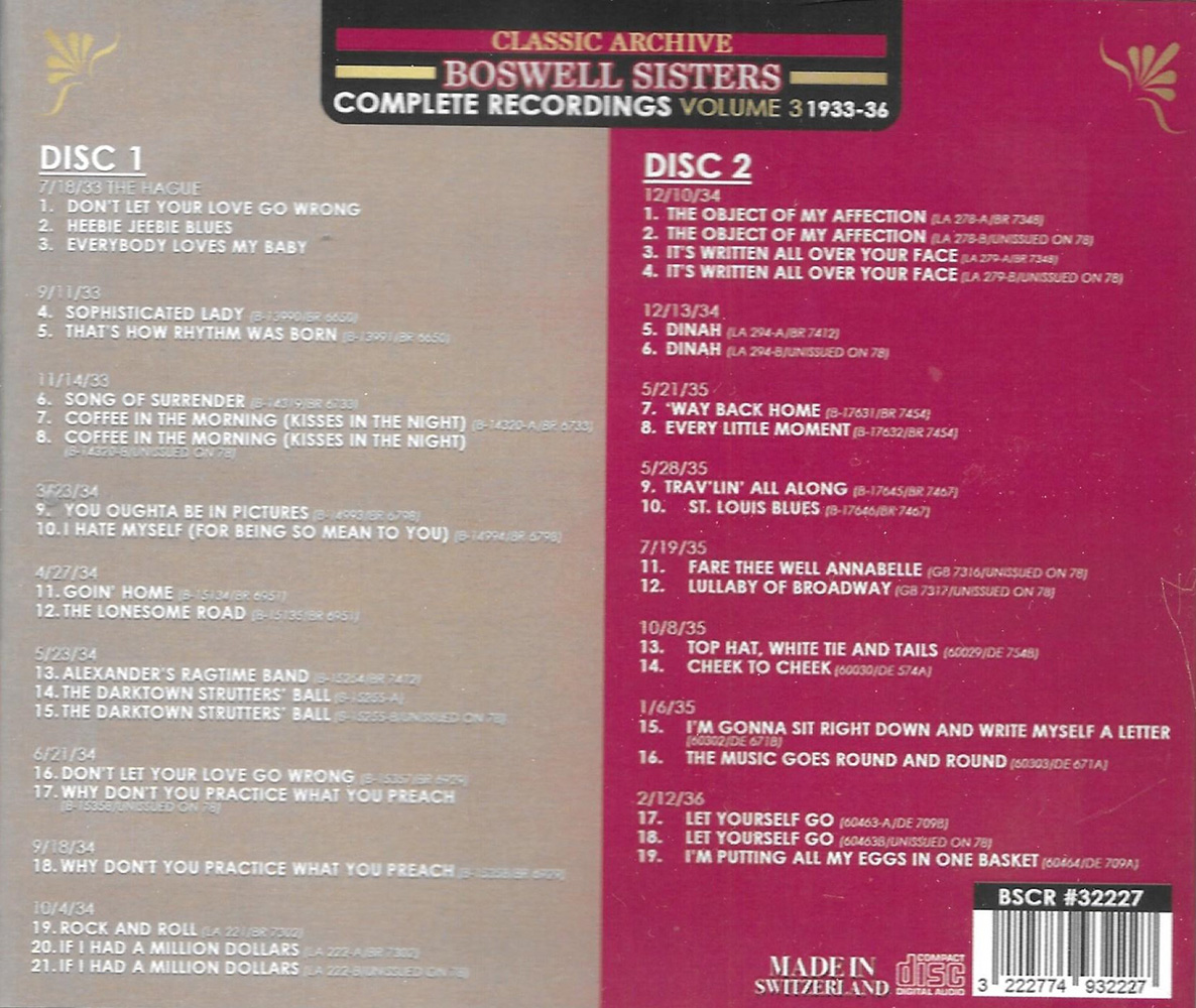 (image for) Complete Recordings, Vol. 3- 1933-36 - 36 Cuts (2 CD)