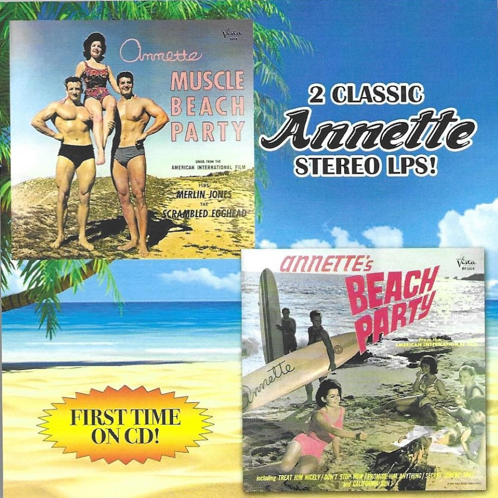 (image for) 2 Classic Annette Stereo LPs! Muscle Beach Party & Annette's Beach Party
