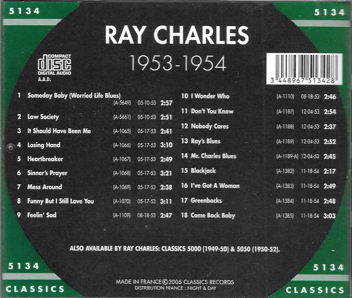 (image for) Chronological Ray Charles 1953-1954