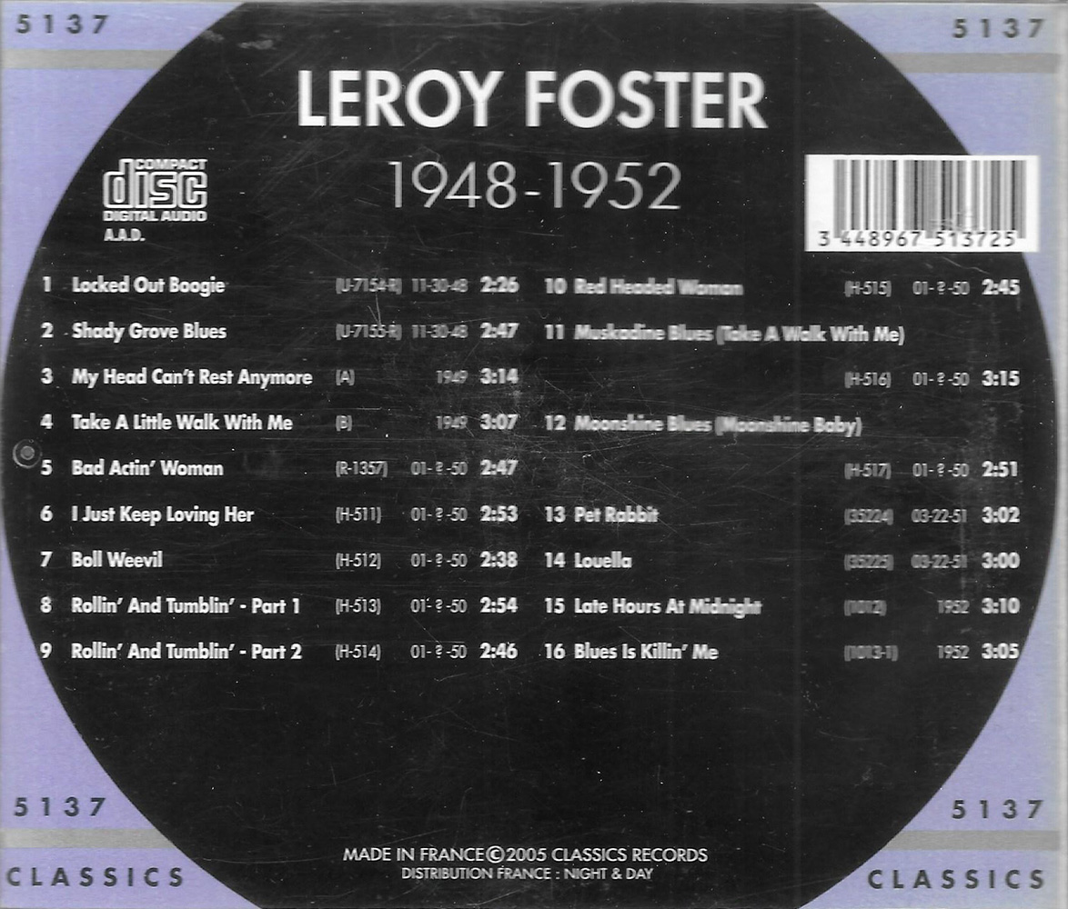 (image for) Chronological Leroy Foster 1948-1952