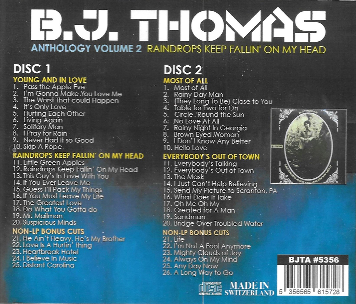(image for) Anthology, Vol. 2- Raindrops Keep Fallin on My Head (2 CD)