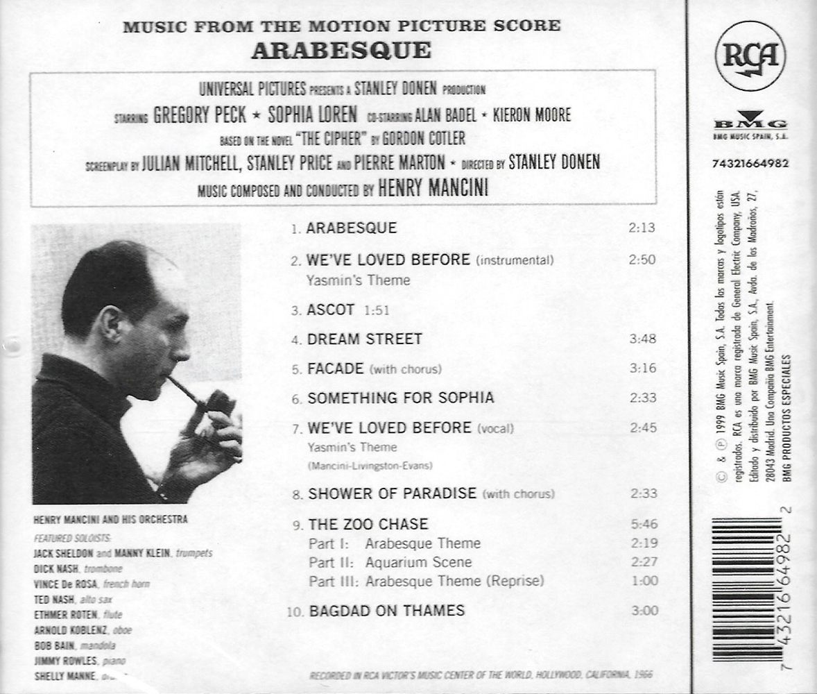 (image for) Arabesque (Music From The Film Score Composed & Conducted By Henry Mancini)