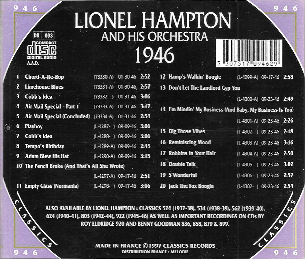 (image for) Chronological Lionel Hampton And His Orchestra 1946