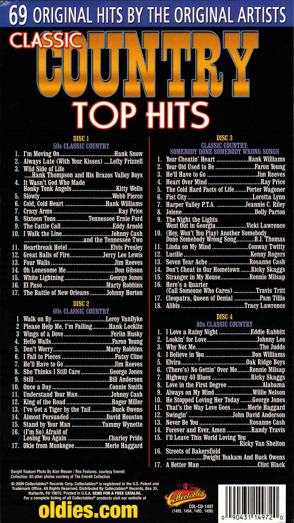 (image for) Classic Country Top Hits (4 CD)