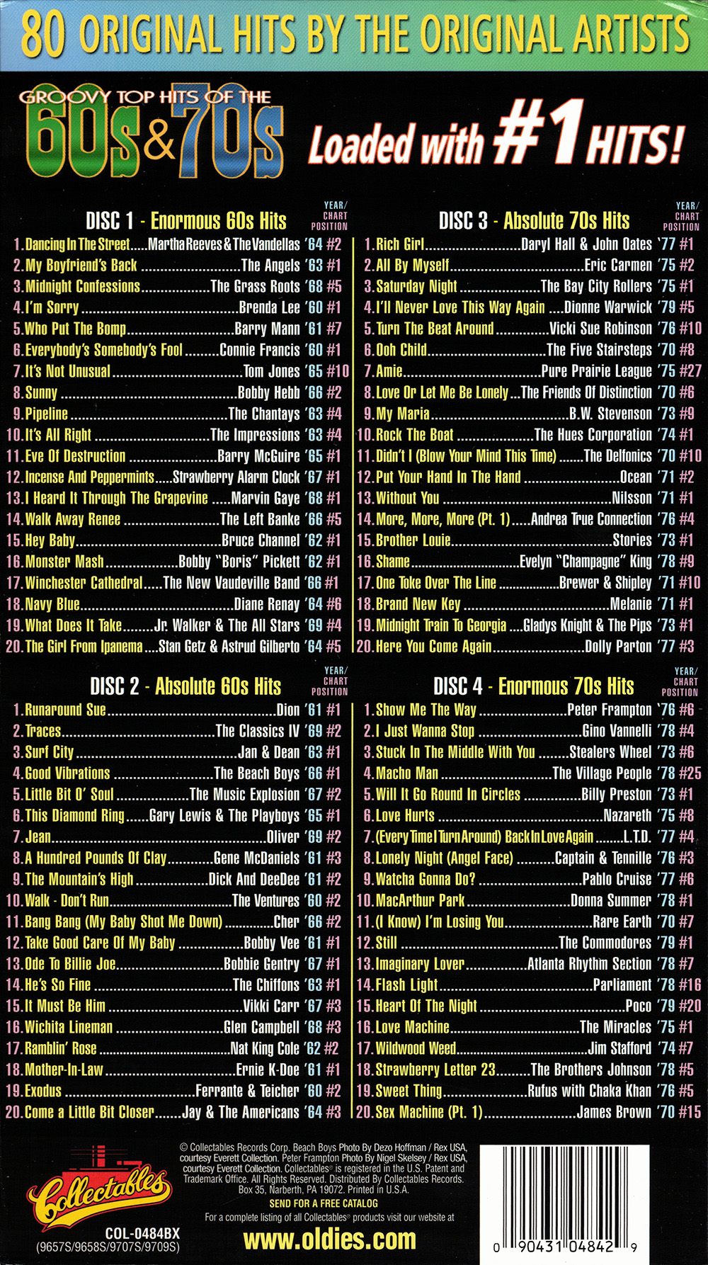 (image for) Groovy Top Hits of The 60's & 70's (4 CD)