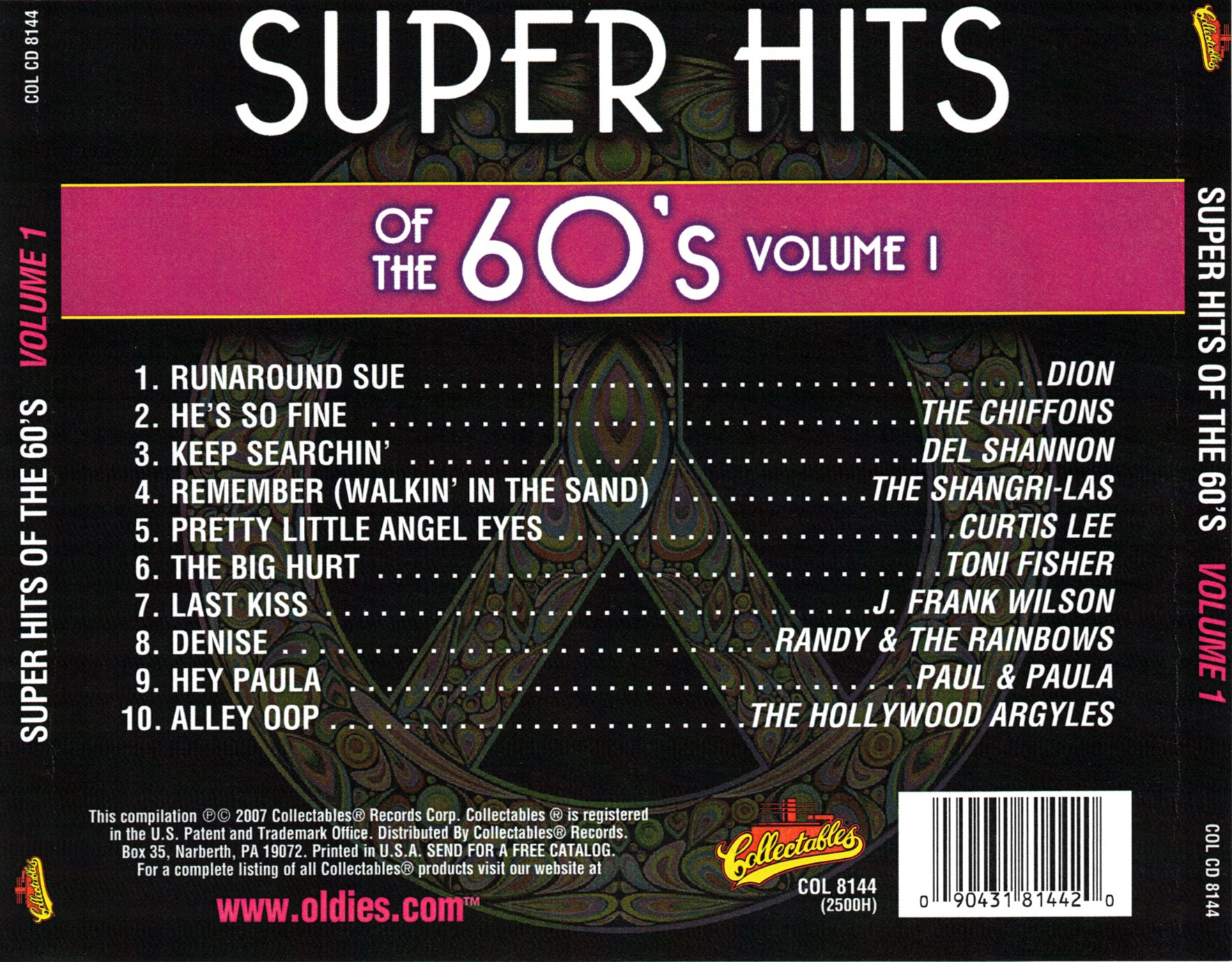 (image for) Super Hits Of The 60's, Volume 1
