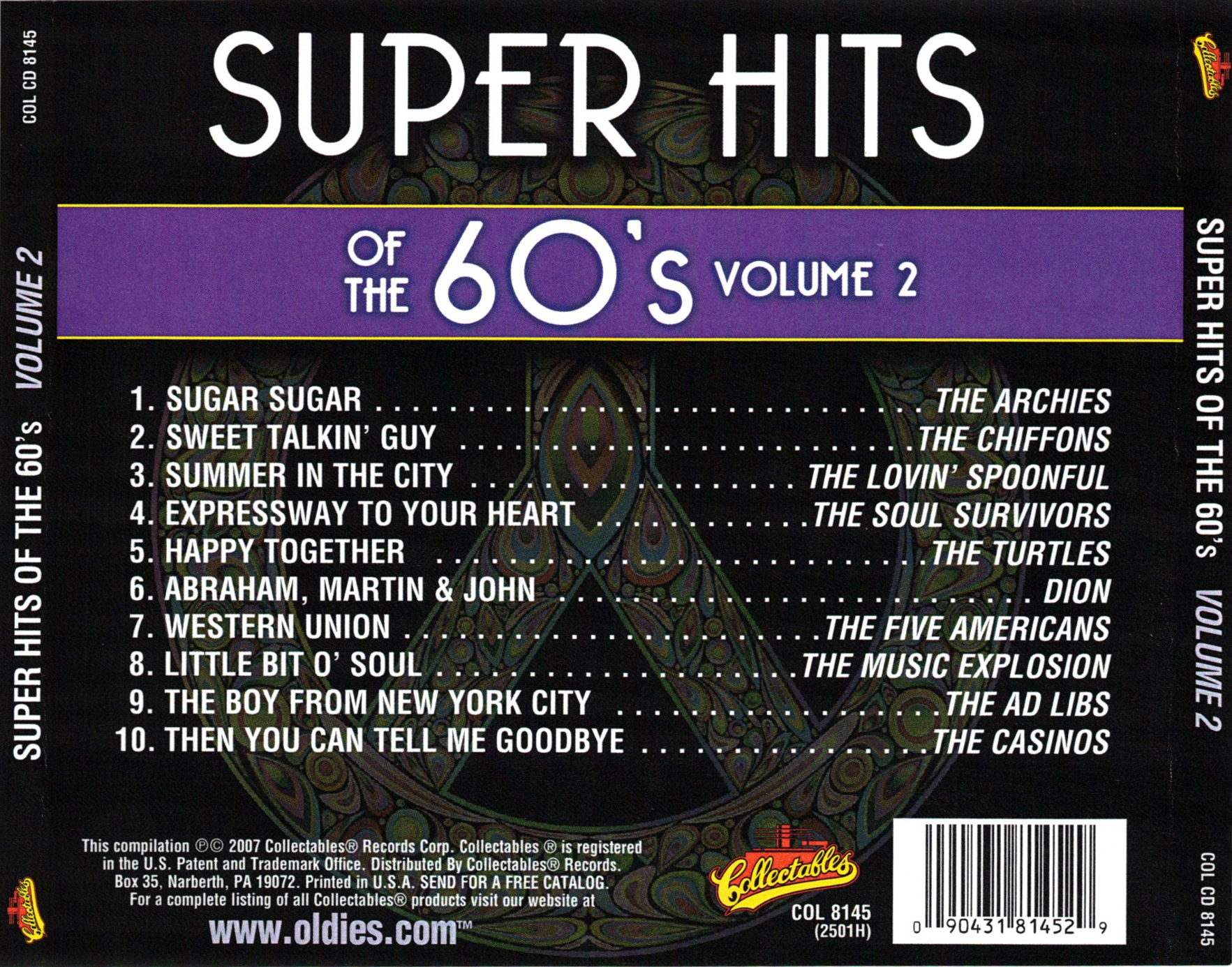 (image for) Super Hits Of The 60's, Volume 2