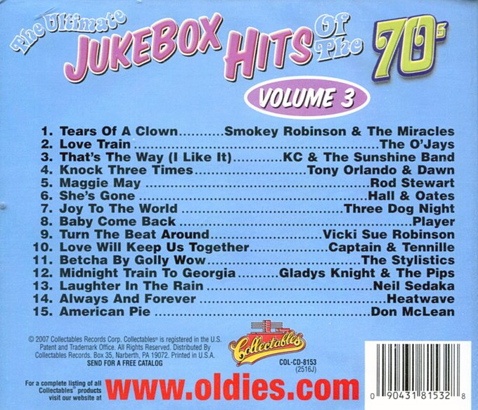 (image for) Ultimate Jukebox Hits Of The 70s, Volume 3