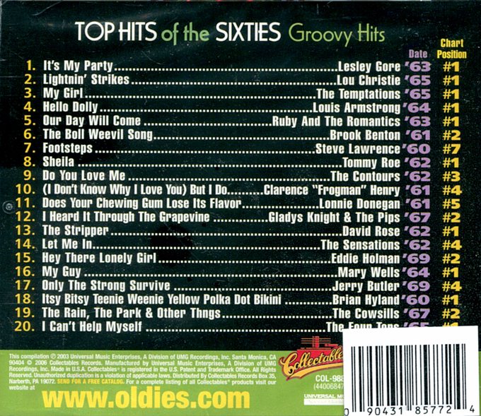 (image for) Top Hits Of The 60s- Groovy Hits