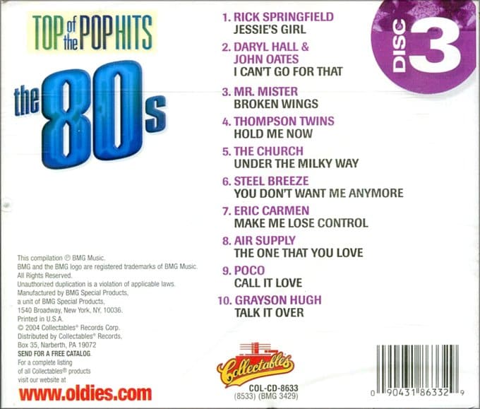 (image for) Top Of The Pop Hits - The 80s - Disc 3
