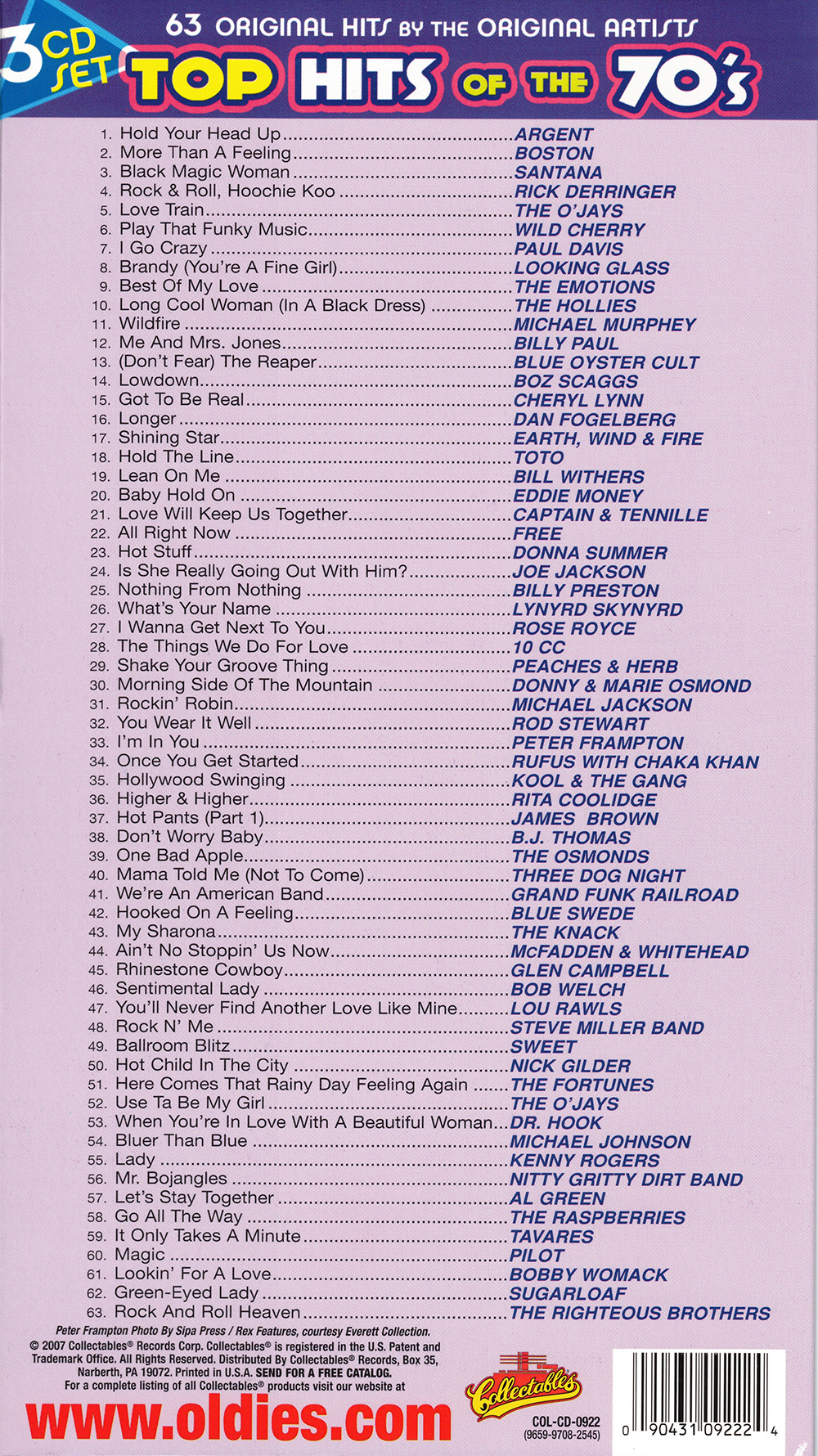 (image for) Top Hits Of The 70's (3 CD)