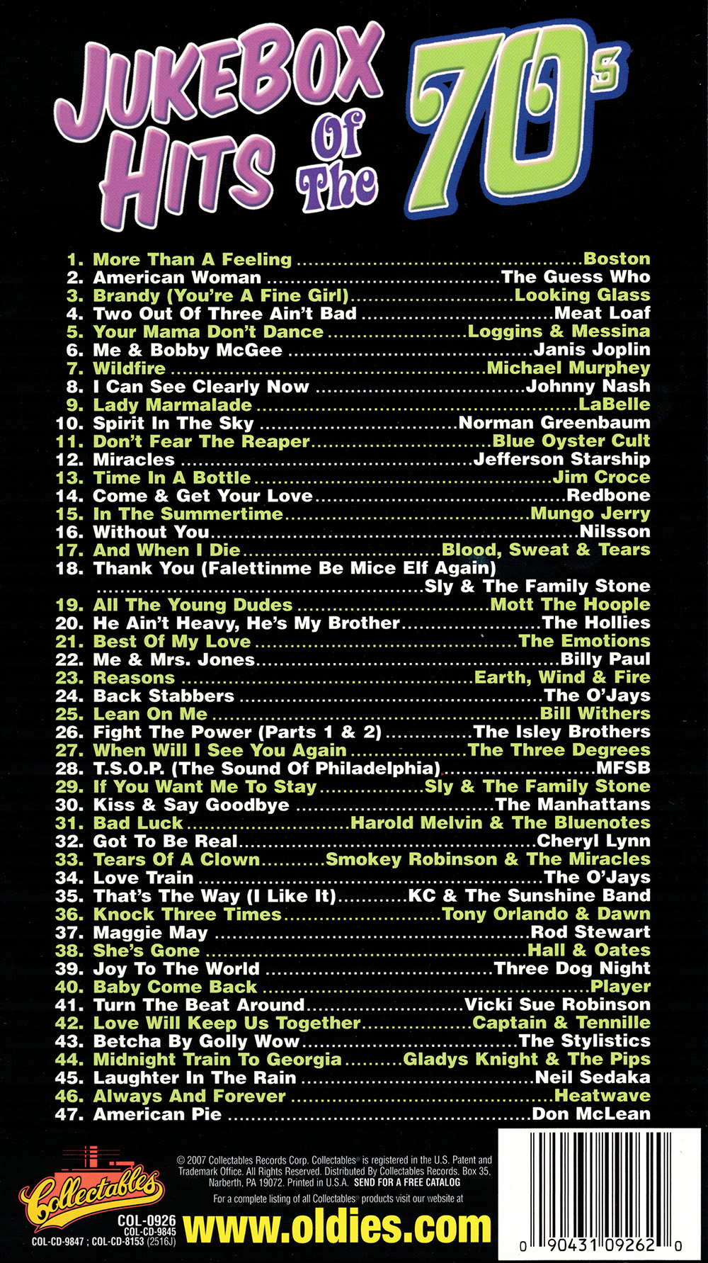 (image for) Ultimate Jukebox Hits Of The 70's (3 CD)