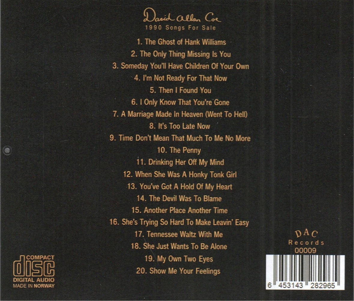 (image for) 1990 Songs for Sale
