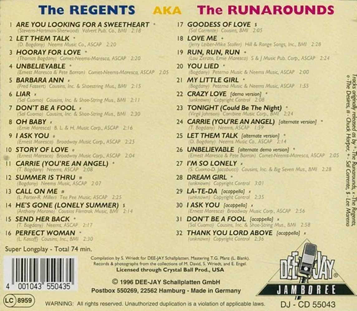 (image for) Regents AKA The Runarounds