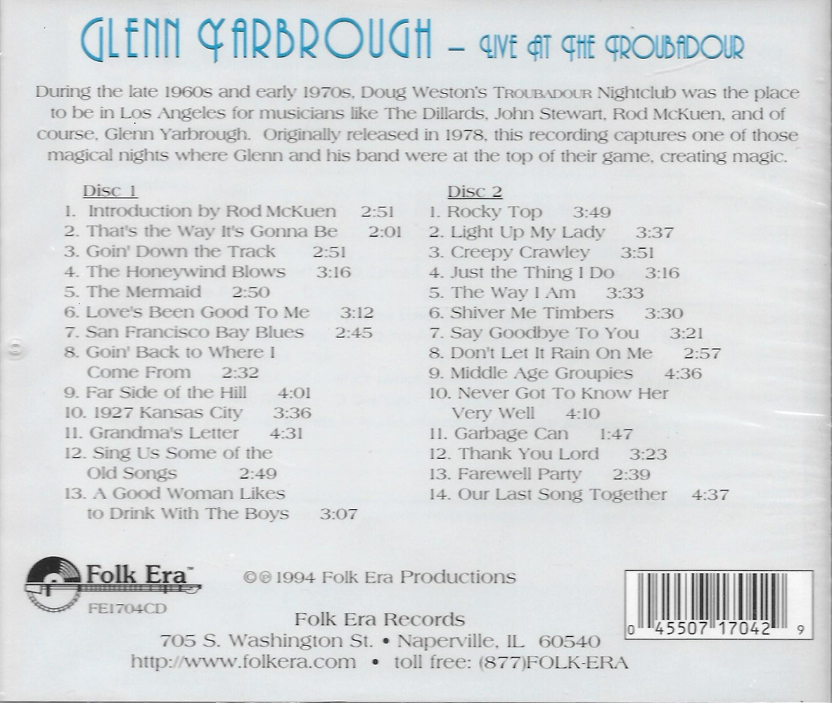 (image for) Live At The Troubadour (2 CD)