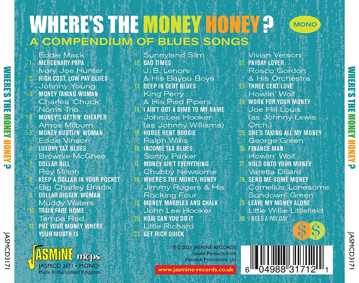 (image for) Where's The Money Honey? A Compendium Of Blues Songs