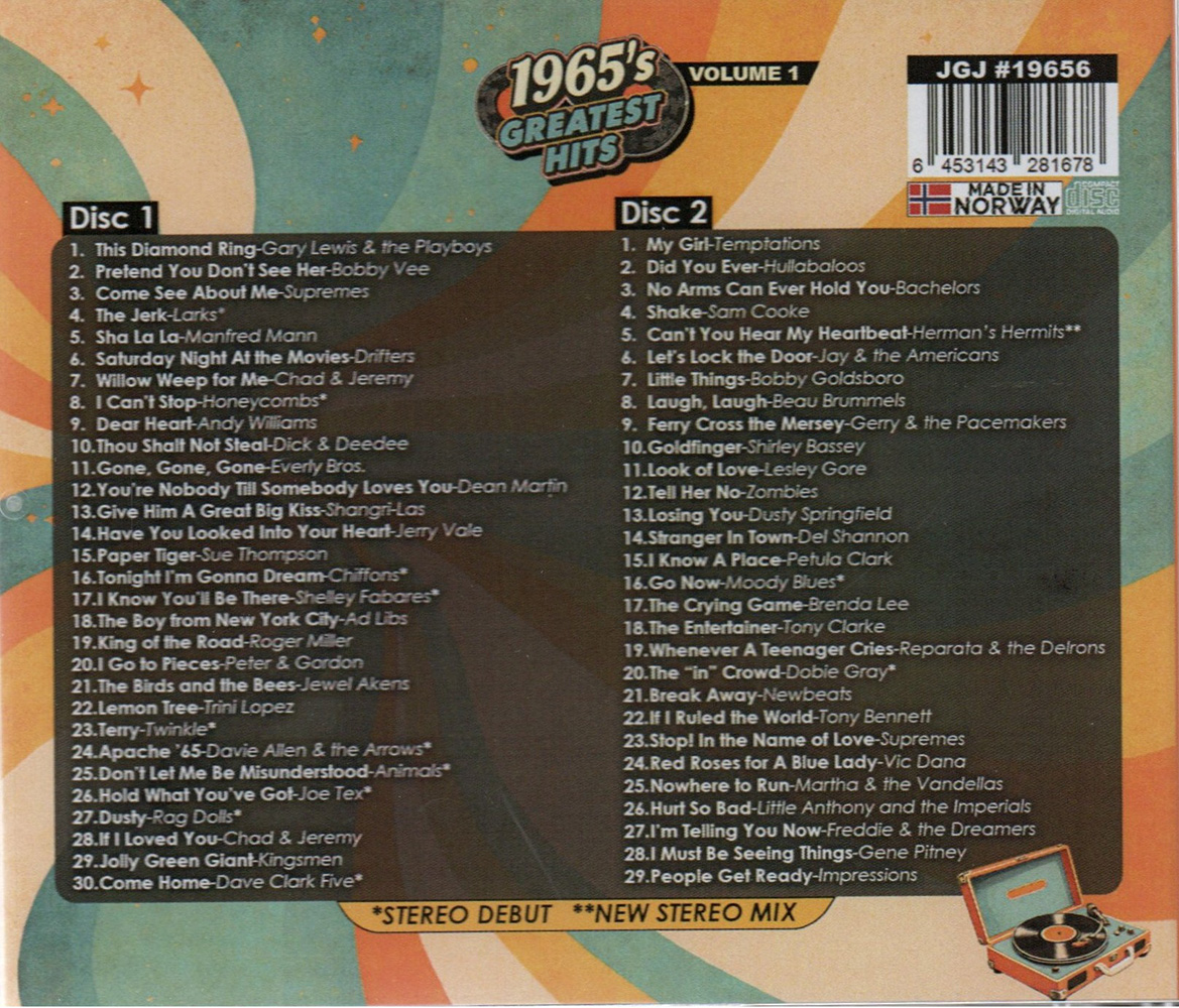 (image for) 1965's Greatest Hits, Vol. 1 (2 CD)