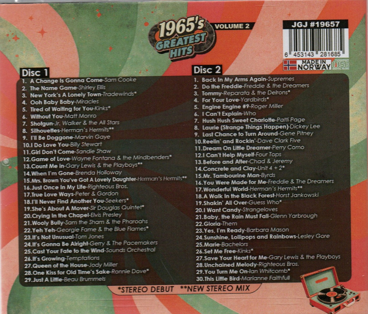 (image for) 1965's Greatest Hits, Vol. 2 (2 CD)