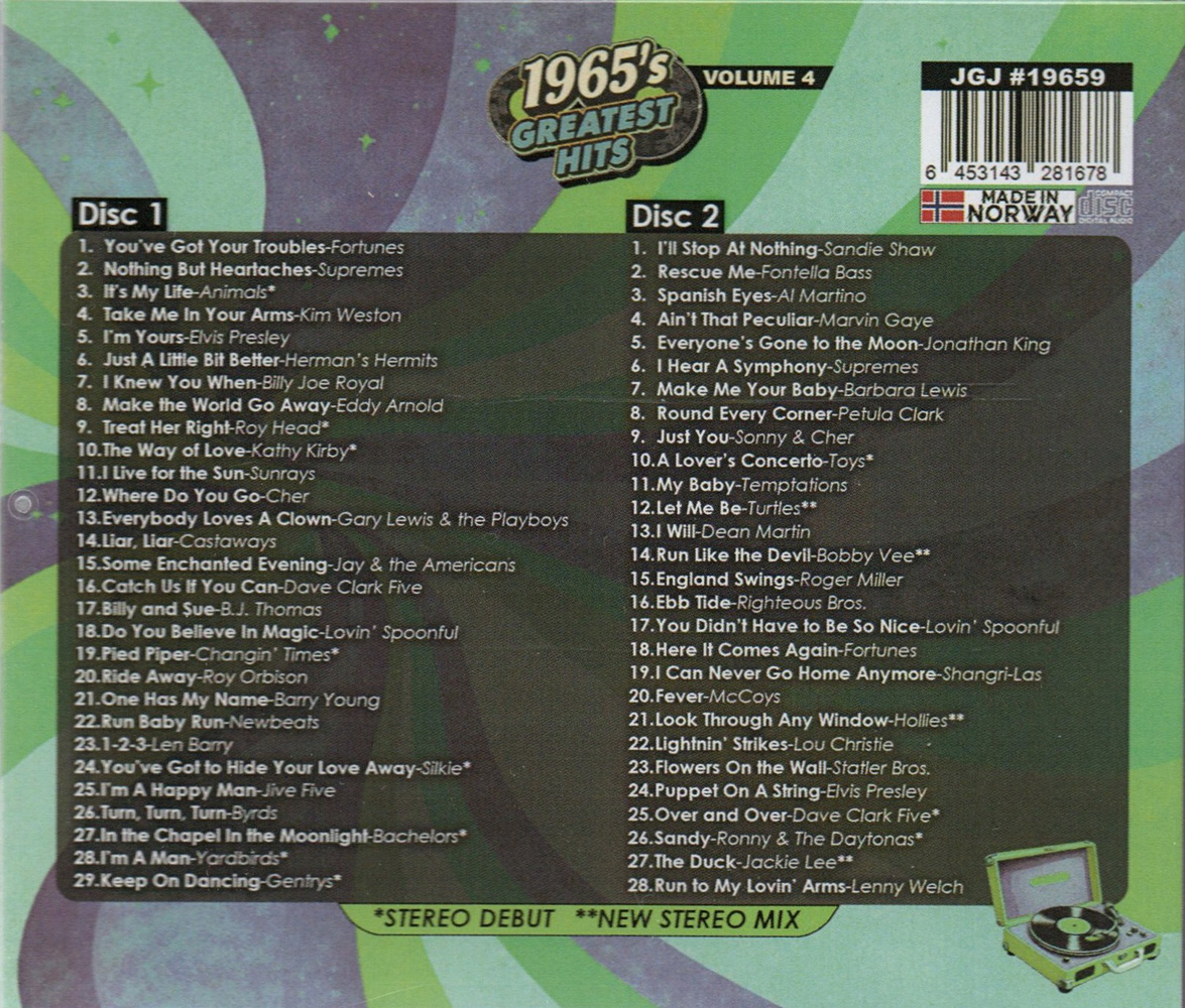 (image for) 1965's Greatest Hits, Vol. 4 (2 CD)